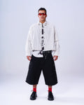 full fit 001  (Striped Shirt + Bermuda +  Bag)