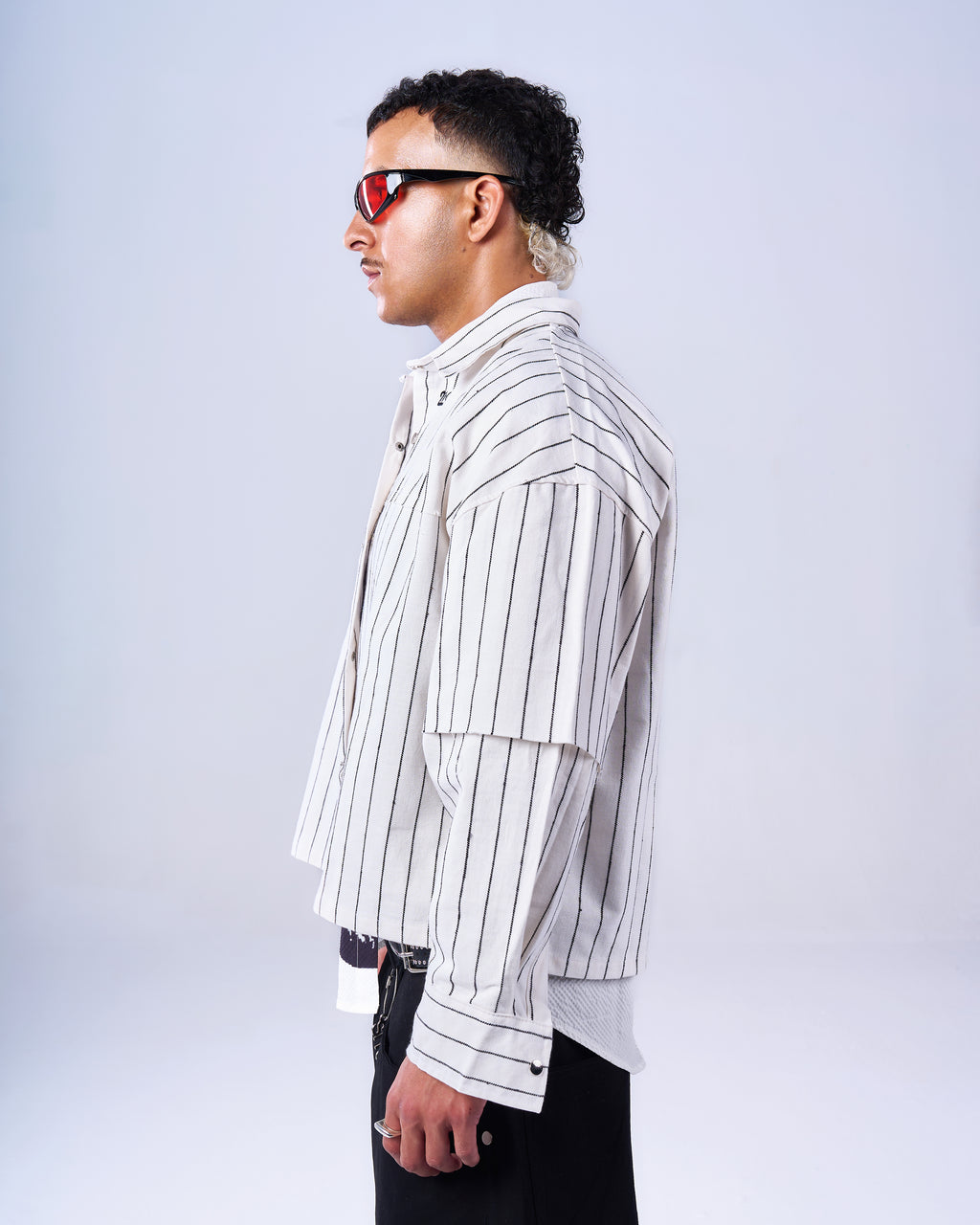 Striped Double Sleeve Shirt