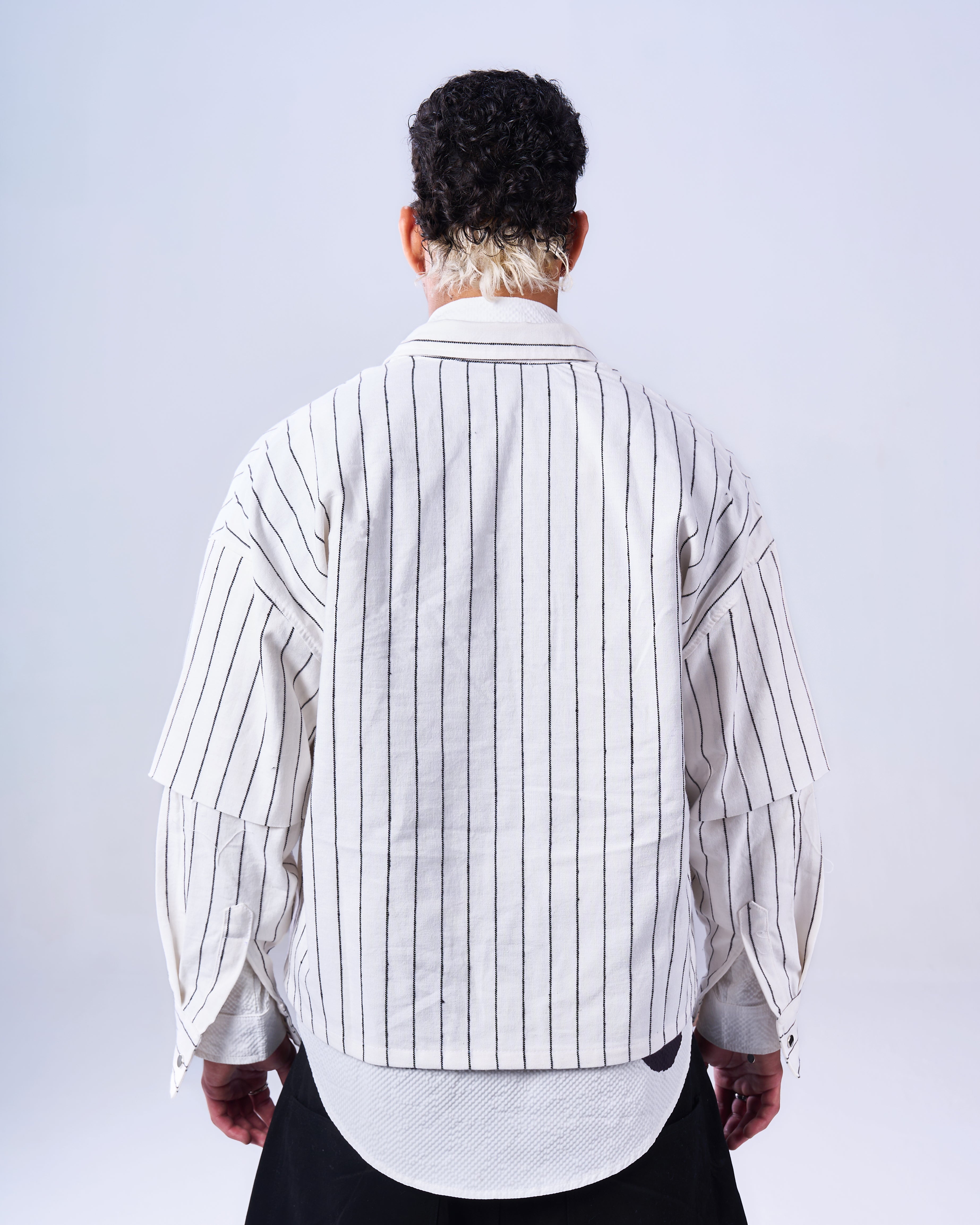 Striped Double Sleeve Shirt