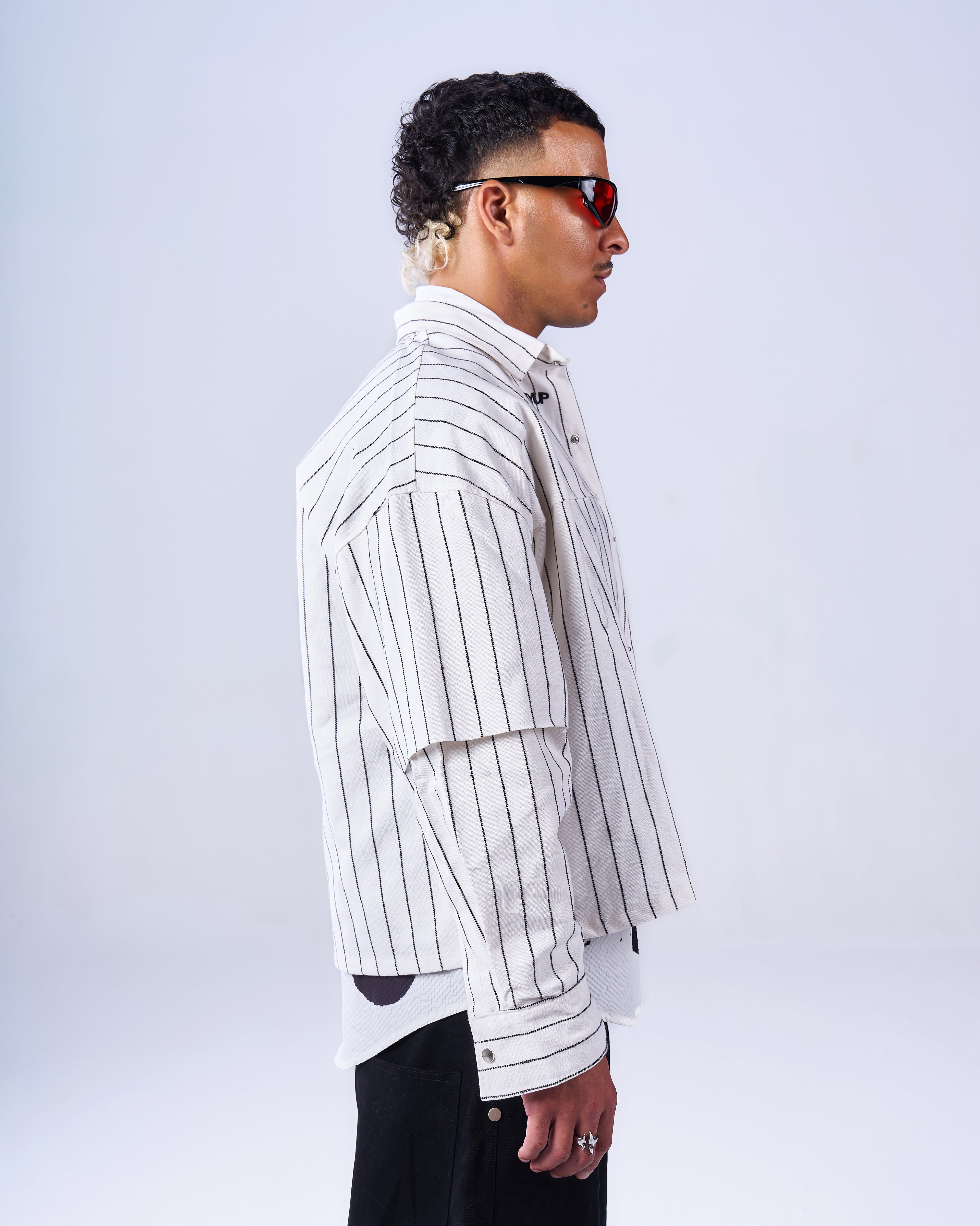 Striped Double Sleeve Shirt
