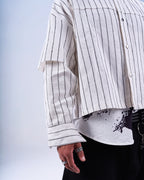 Striped Double Sleeve Shirt