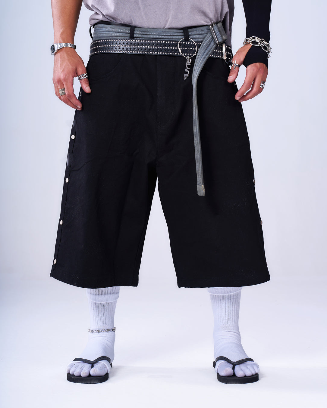Studded Bermuda Shorts
