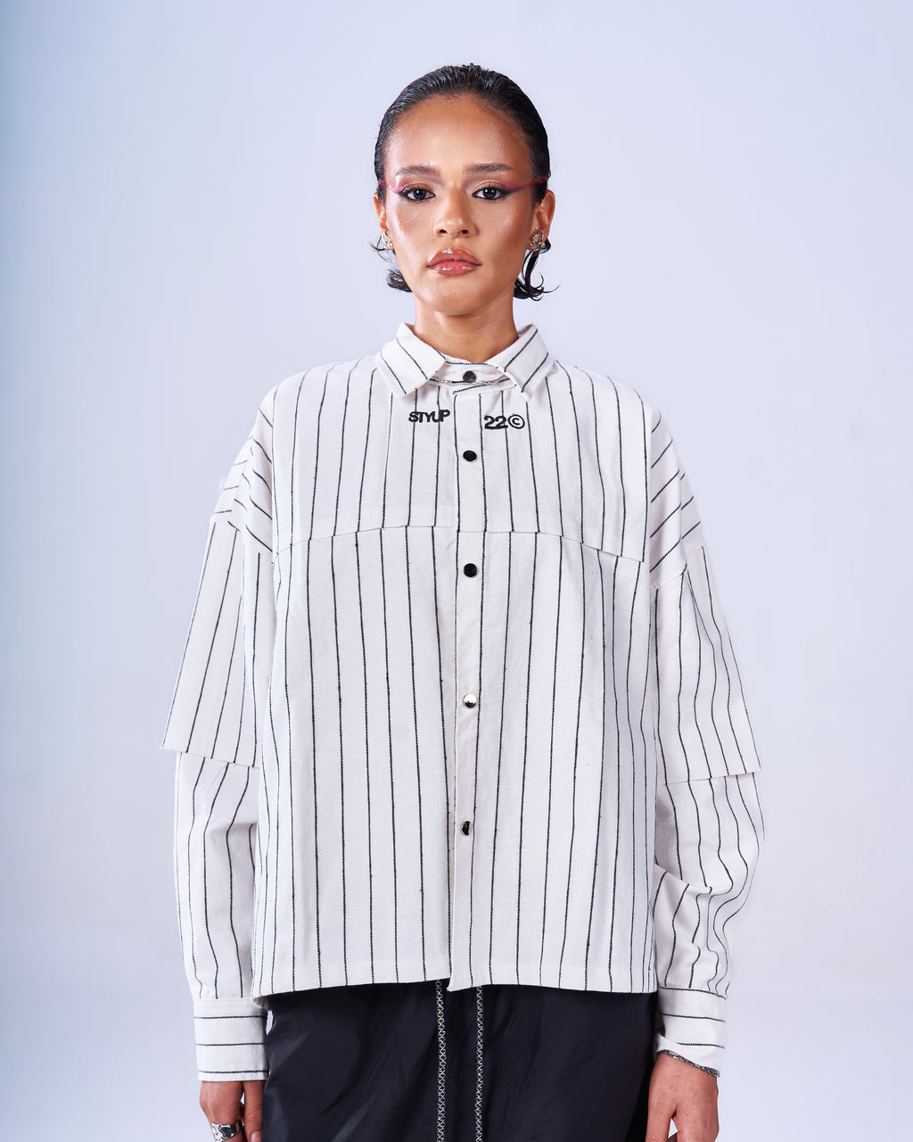 Striped Double Sleeve Shirt