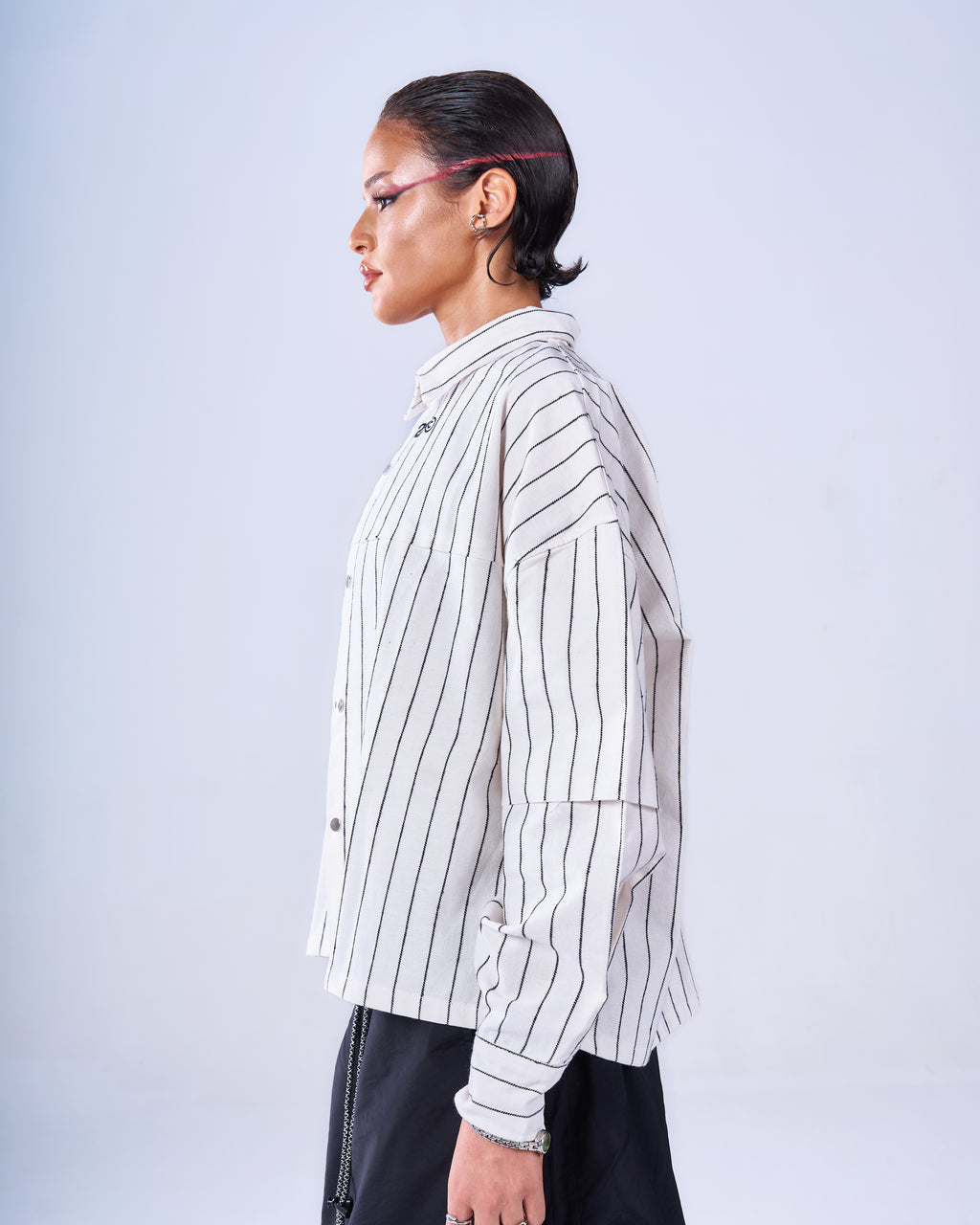 Striped Double Sleeve Shirt